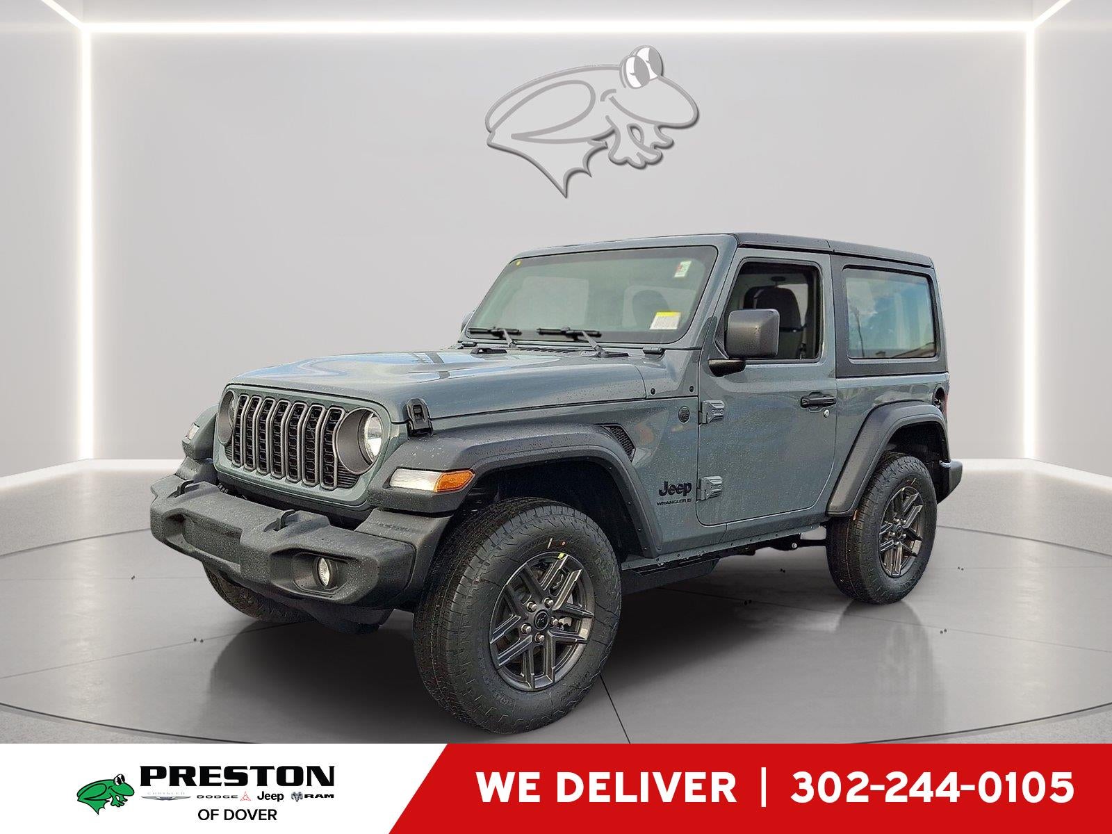2026 Jeep Wrangler Sport in Anvil Clearcoat — front three-quarter view