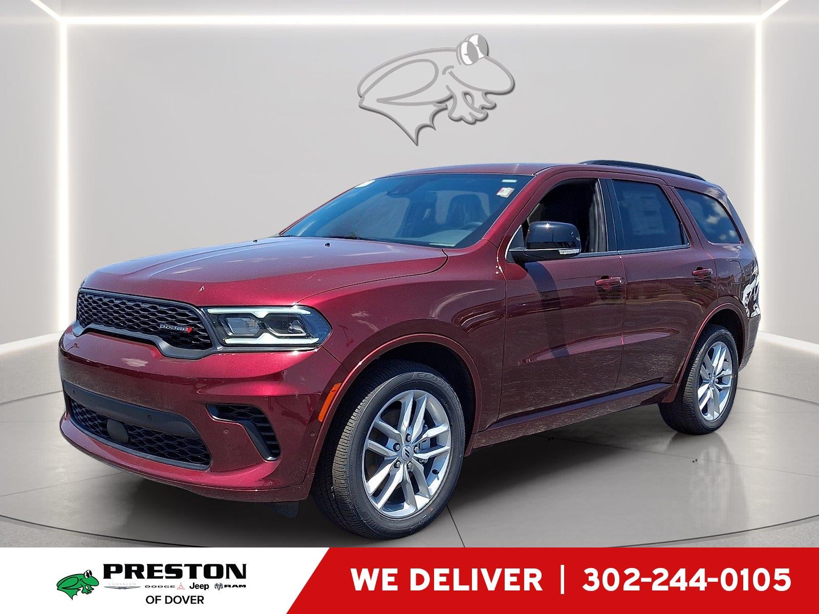 2026 Dodge Durango GT Plus in Octane Red Pearlcoat — front three-quarter view