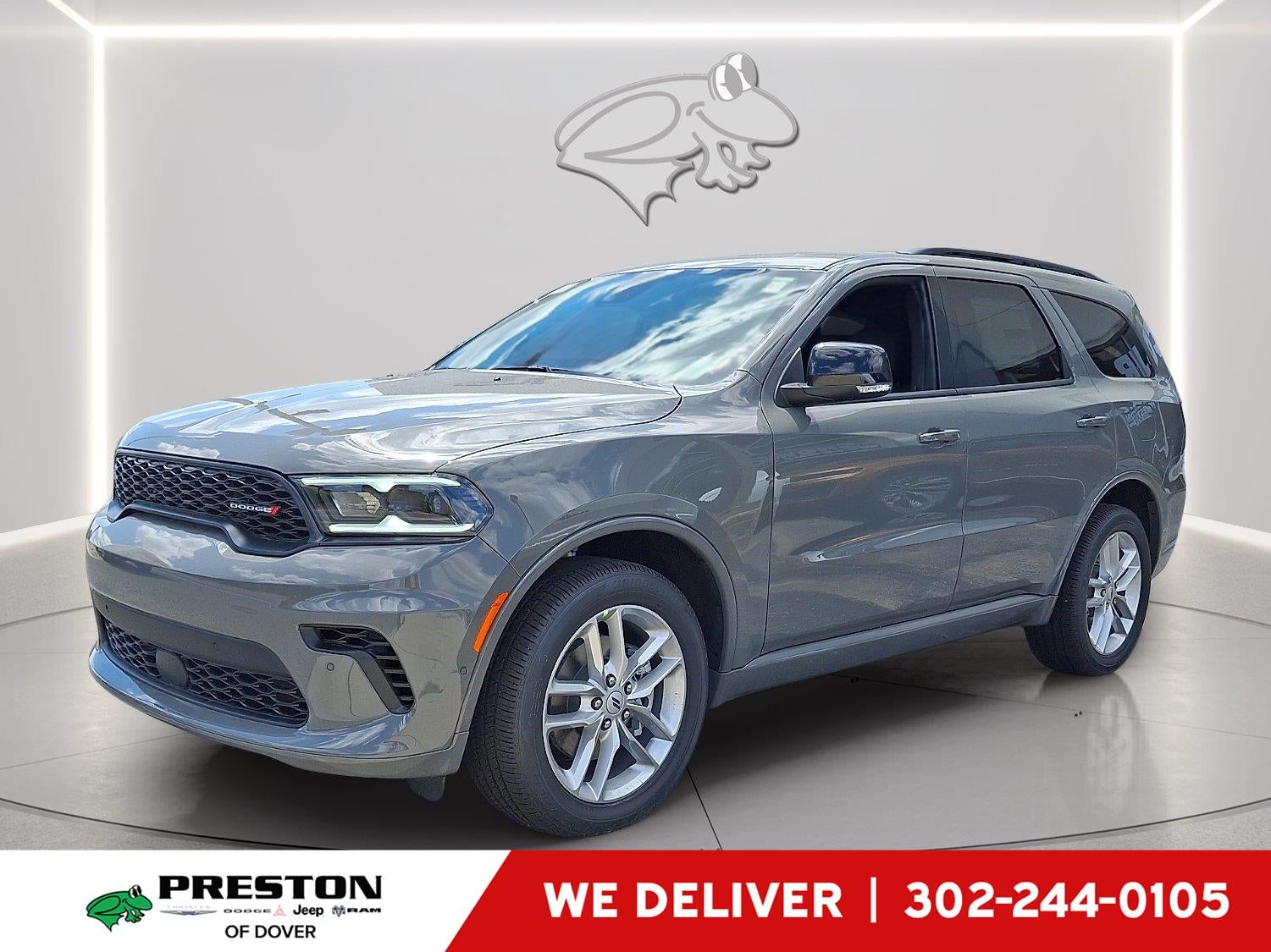 2026 Dodge Durango GT Plus in Destroyer Gray Clearcoat — front three-quarter view