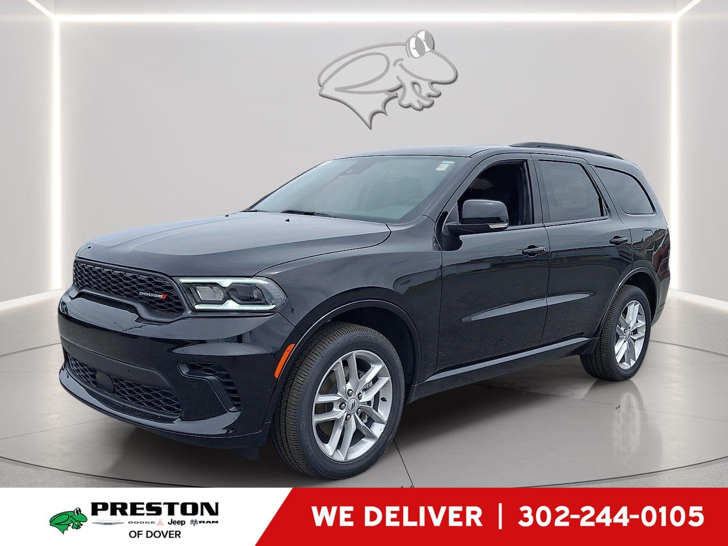 2026 Dodge Durango GT Plus in Db Black Clearcoat — front three-quarter view