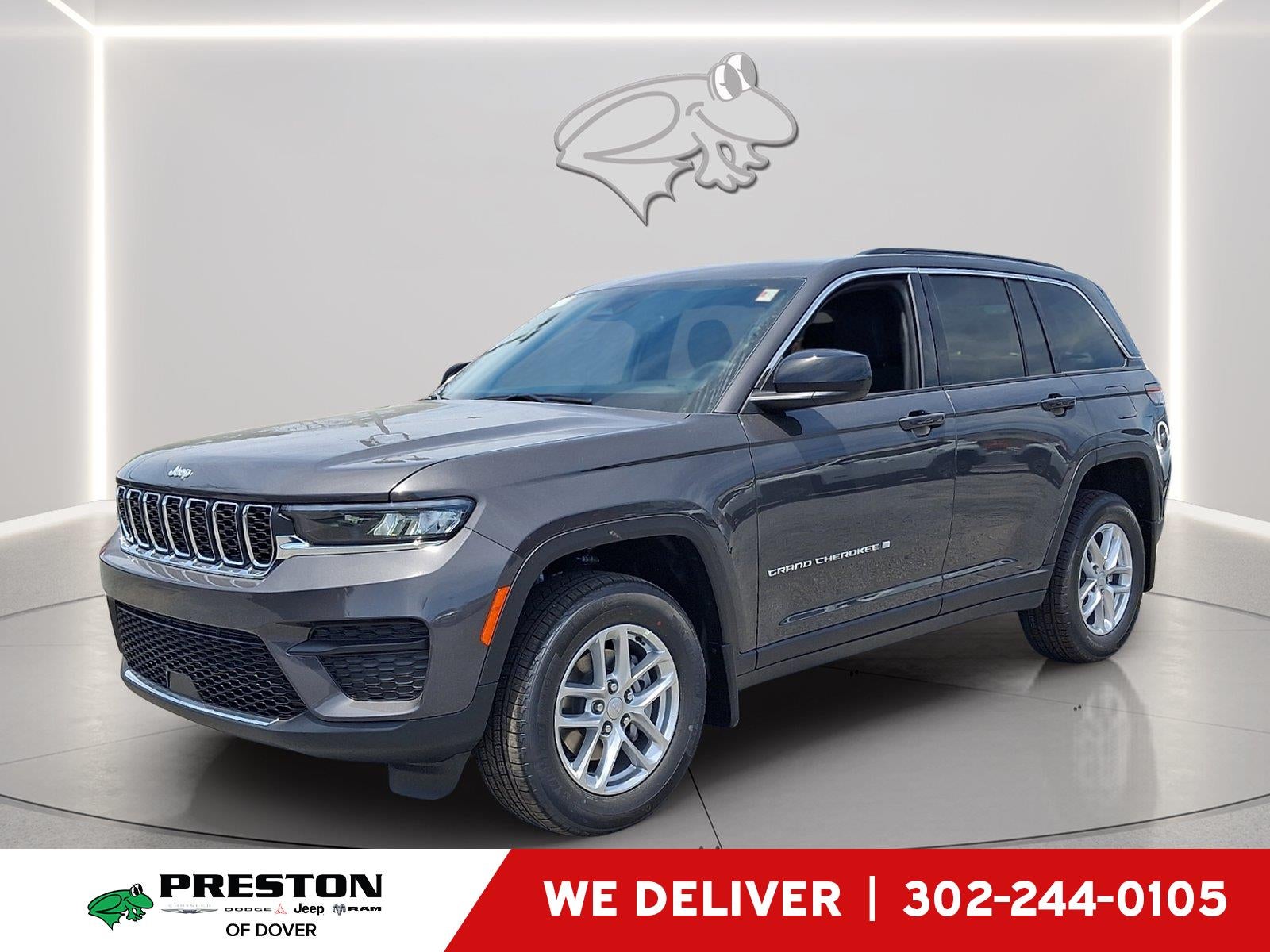 2026 Jeep Grand Cherokee Laredo X in Baltic Gray Metallic Clearcoat — front three-quarter view