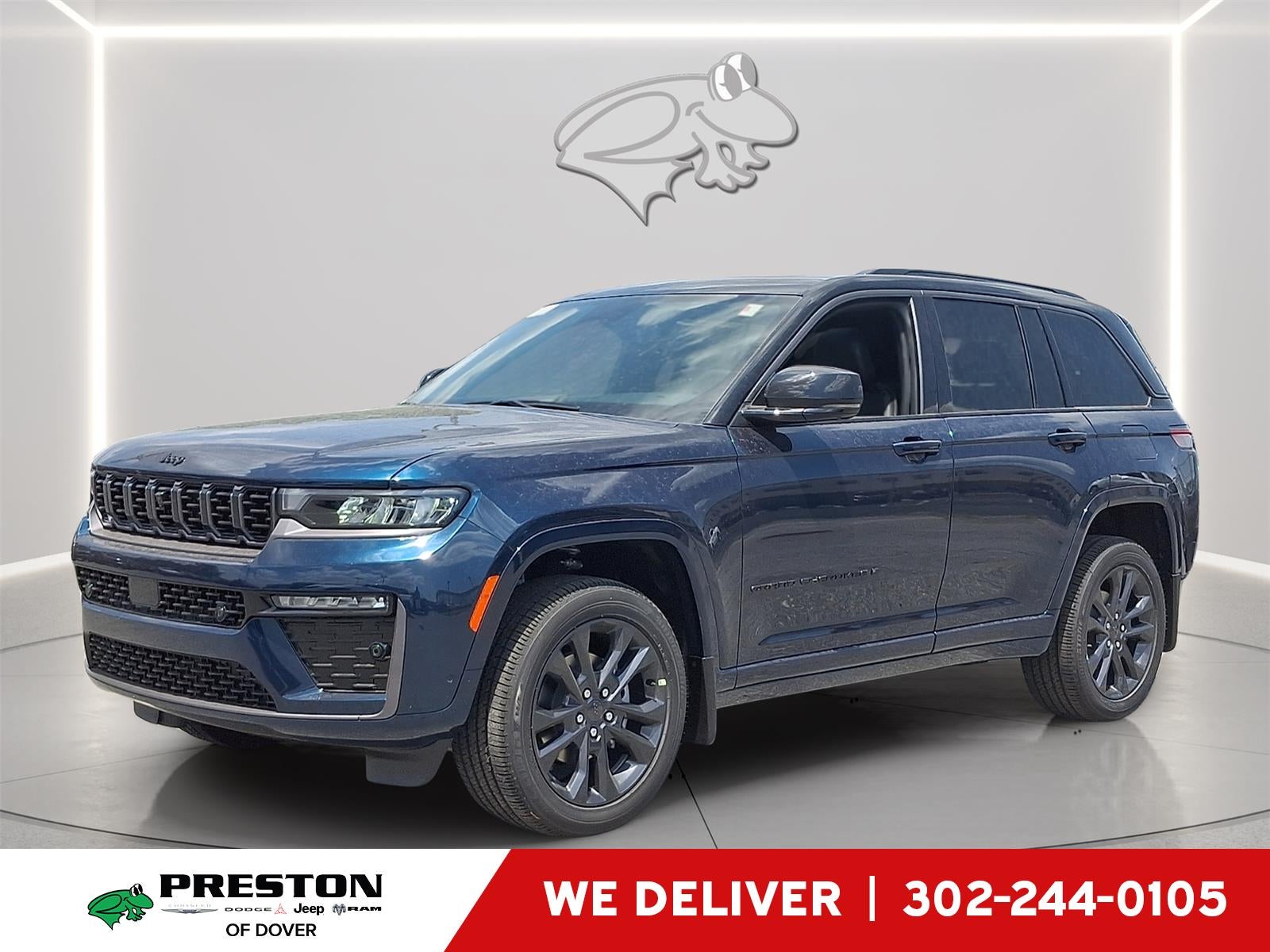 2026 Jeep Grand Cherokee Limited Reserve in Fathom Blue Pearlcoat — front three-quarter view