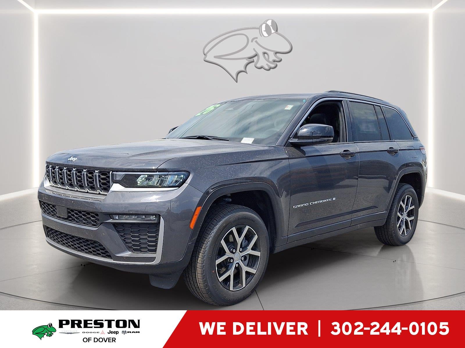 2026 Jeep Grand Cherokee Limited in Baltic Gray Metallic Clearcoat — front three-quarter view