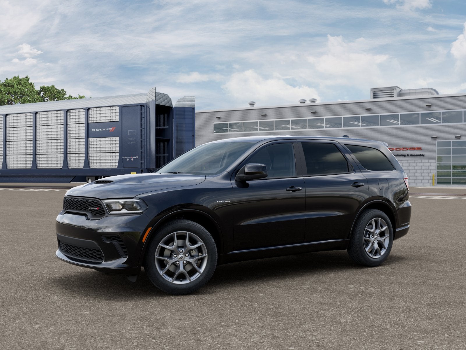 2026 Dodge Durango GT HEMI V8 in Db Black Clearcoat — front three-quarter view