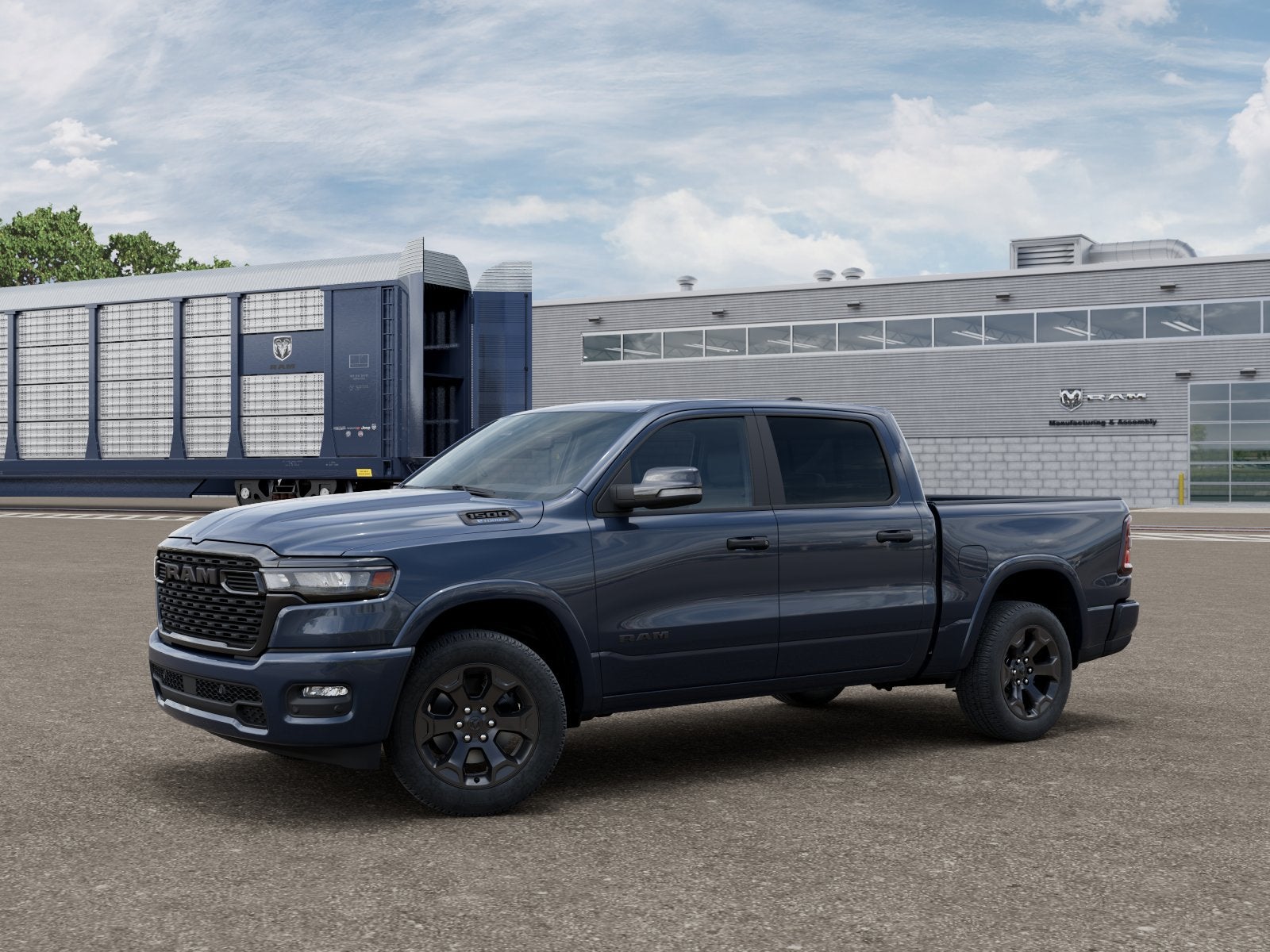 2026 RAM 1500 Big Horn in Forged Blue Metallic — front three-quarter view