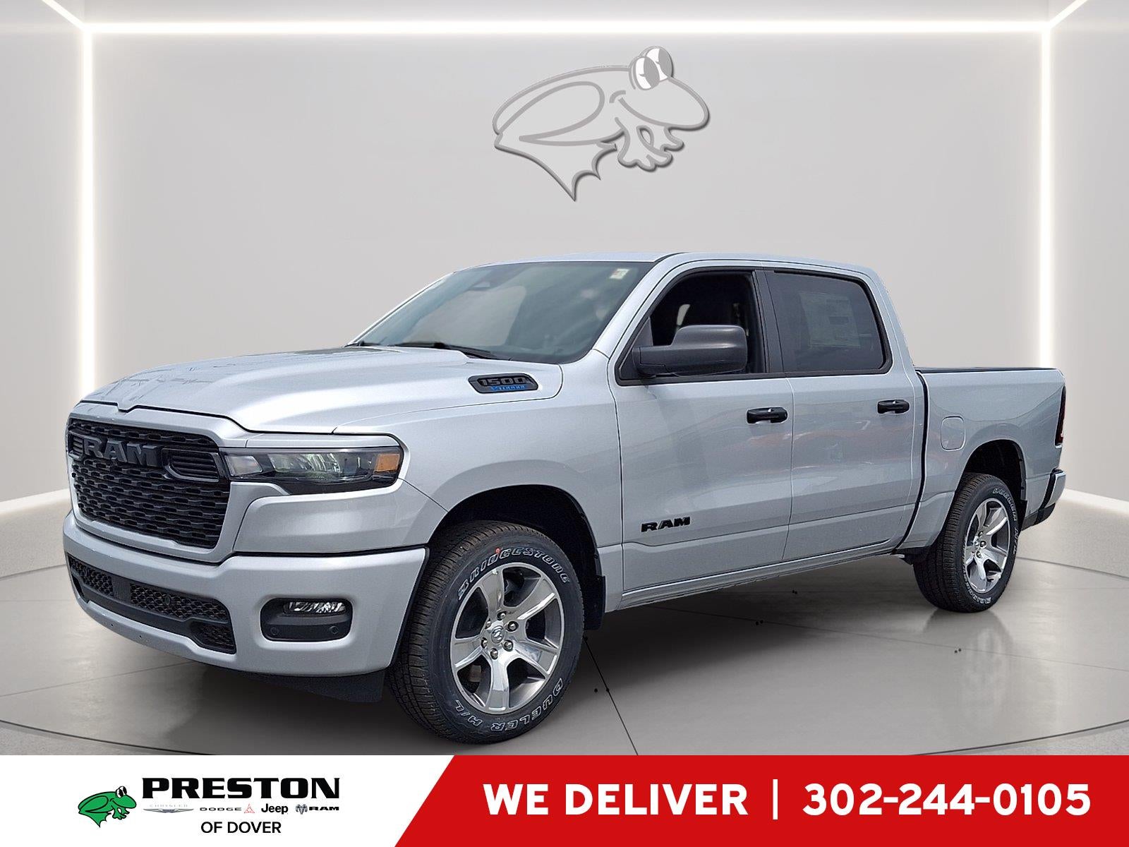 2026 RAM 1500 Express in Silver Zynith — front three-quarter view