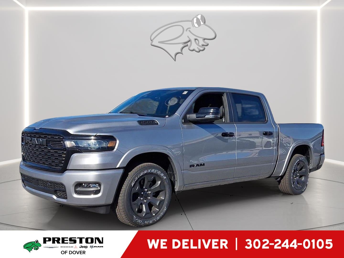 2025 RAM 1500 Big Horn in Billet Silver Metallic Clearcoat — front three-quarter view