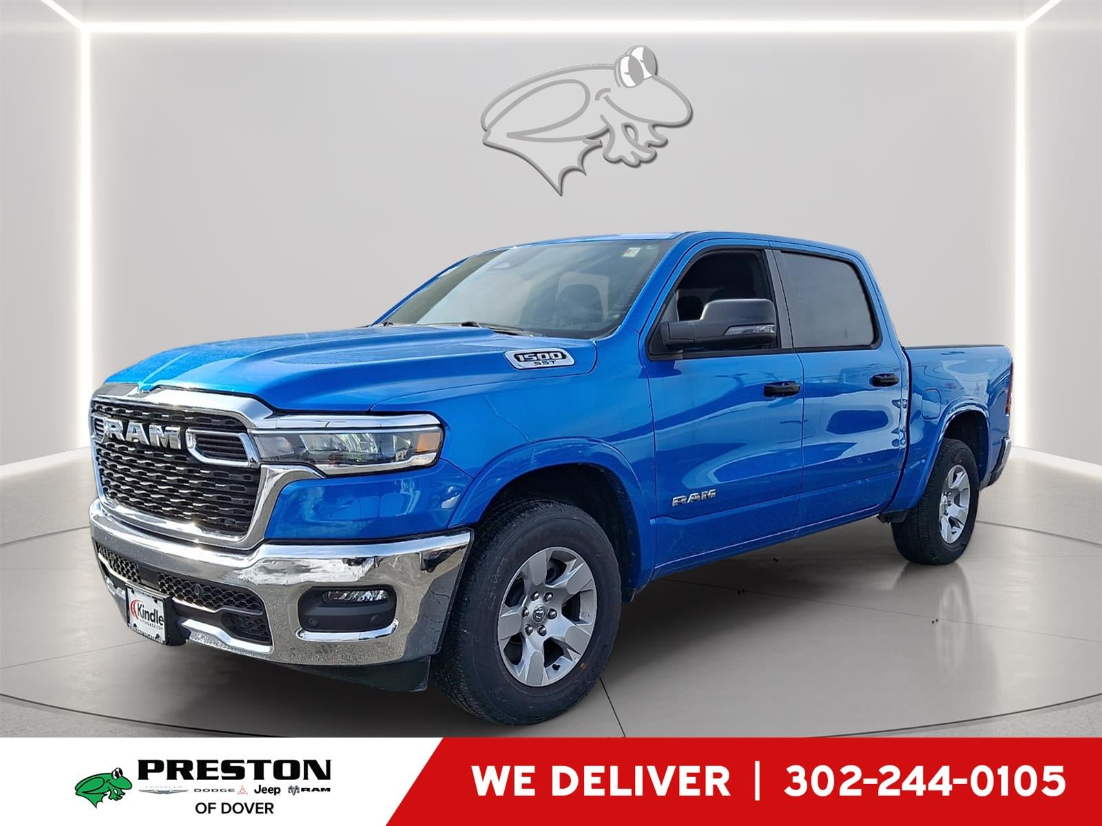 2025 RAM 1500 Big Horn in Hydro Blue Pearlcoat — front three-quarter view
