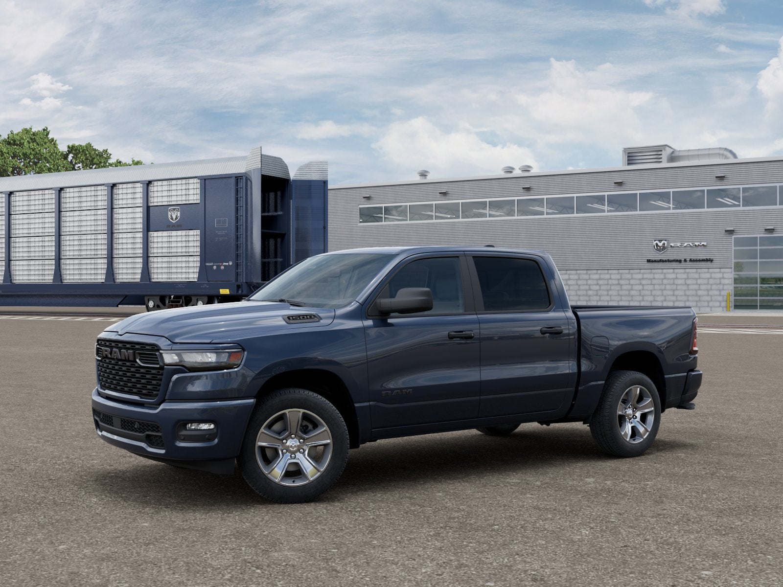 2026 RAM 1500 Express in Forged Blue Metallic — front three-quarter view