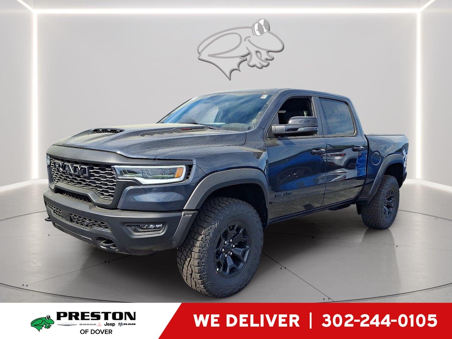 2026 RAM 1500 RHO in Forged Blue Metallic — front three-quarter view