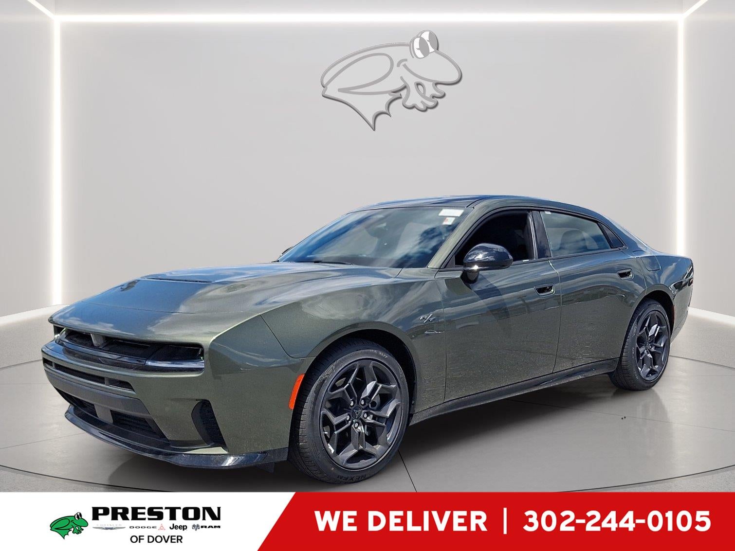 2026 Dodge Charger R/T in Green Machine — front three-quarter view