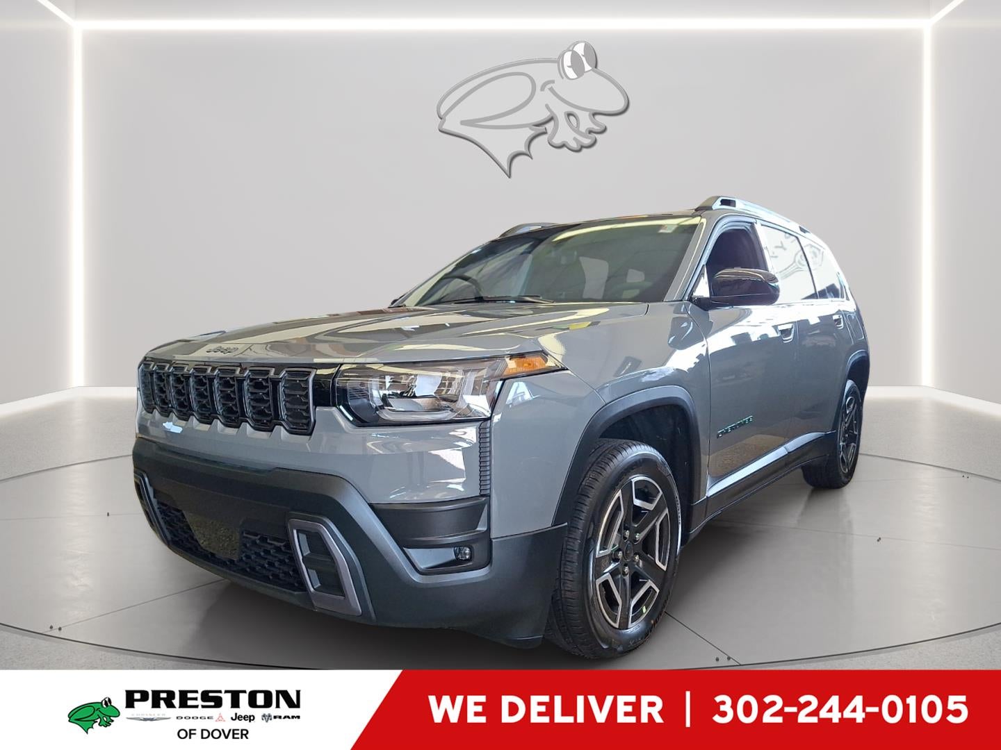 2026 Jeep Cherokee Laredo in Sting-Gray Clearcoat — front three-quarter view