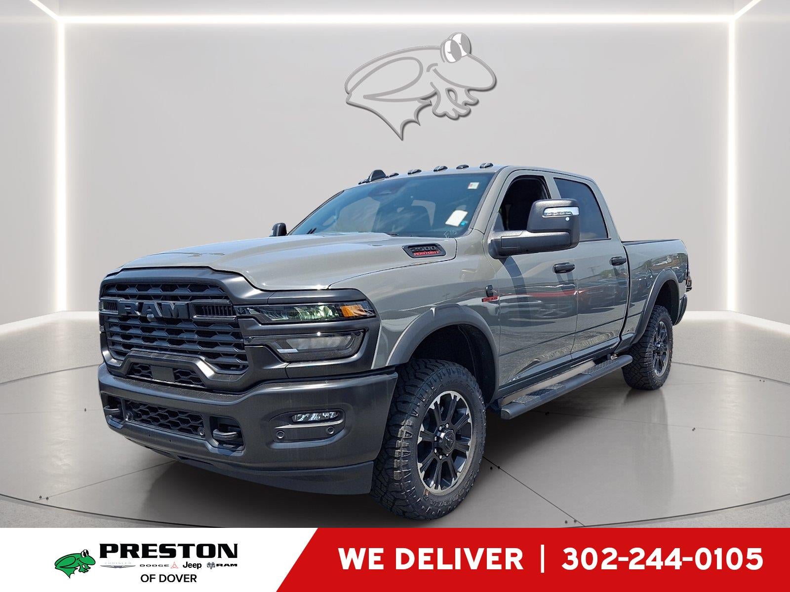 2026 RAM 2500 Warlock in Ceramic Gray Clearcoat — front three-quarter view