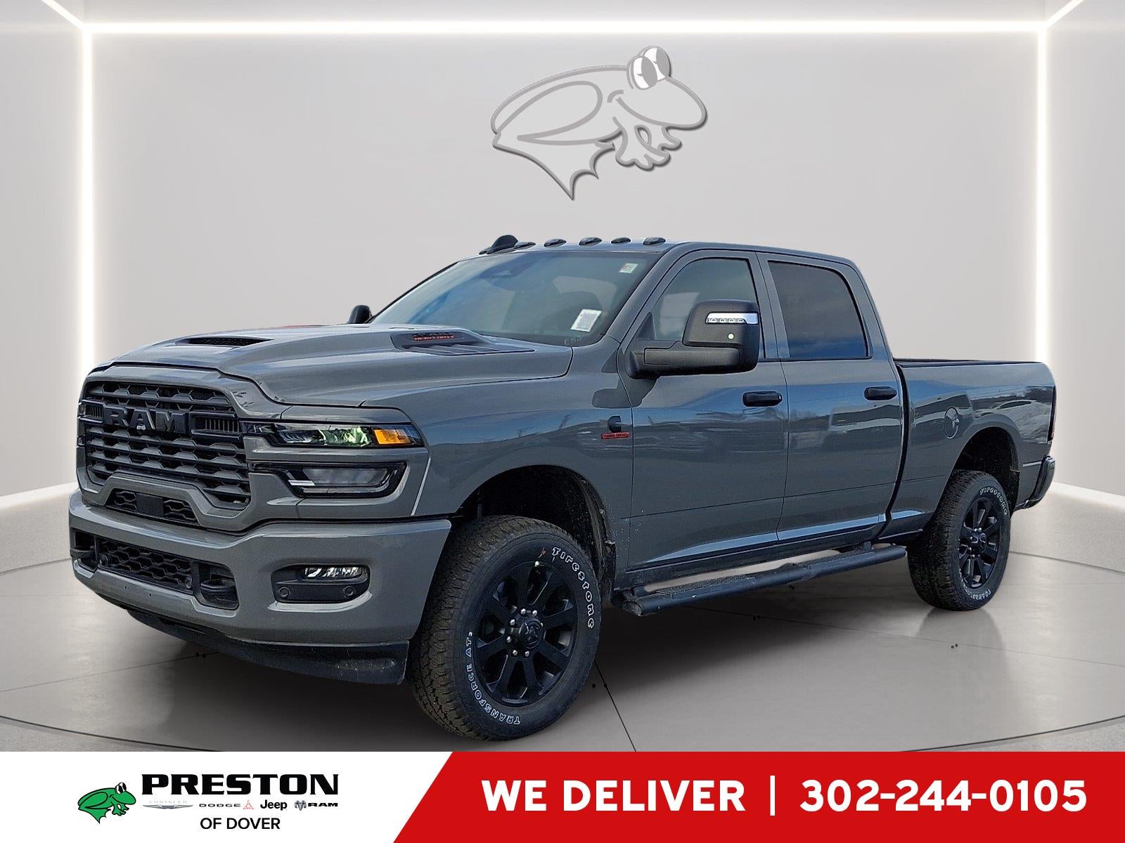 2026 RAM 2500 Black Express in Ceramic Gray Clearcoat — front three-quarter view