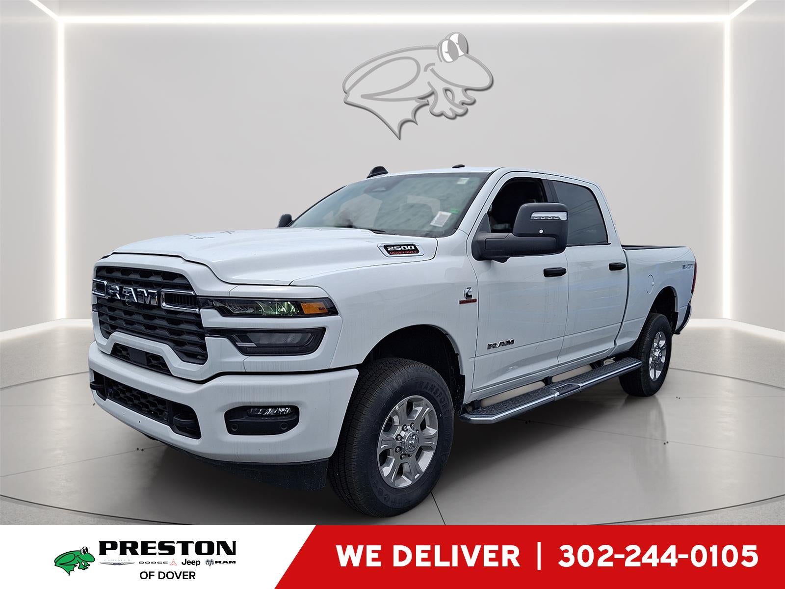 2026 RAM 2500 Big Horn in Pw7 Bright White Clear Coat — front three-quarter view