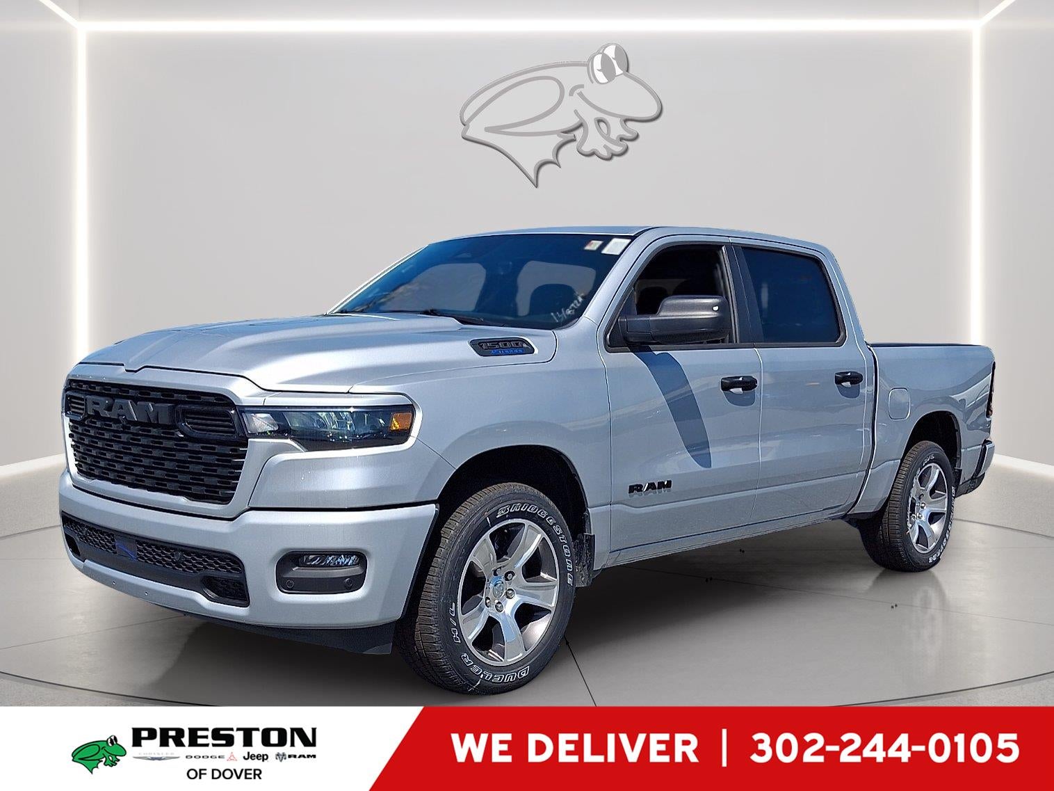 2026 RAM 1500 Express in Silver Zynith — front three-quarter view